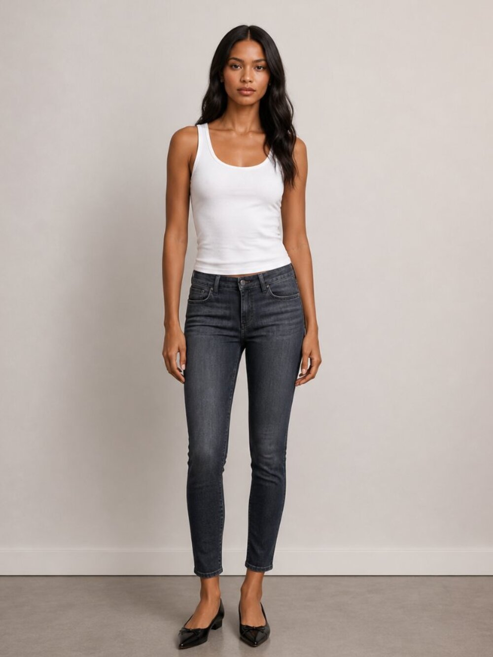 Joes Jeans Black Mid Rise Skinny Size 28 Ankle Cropped Preppy Casual